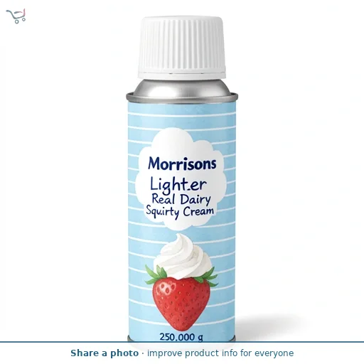 Morrisons Lighter Real Dairy Squirty Cream