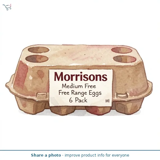 Morrisons Medium Free Range Eggs   6 Pack