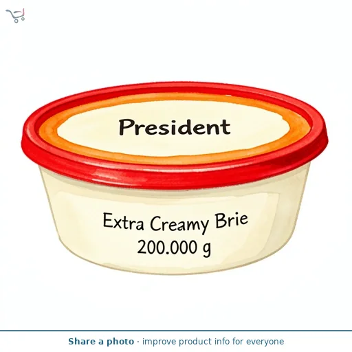 President Extra Creamy French Brie Cheese 200g