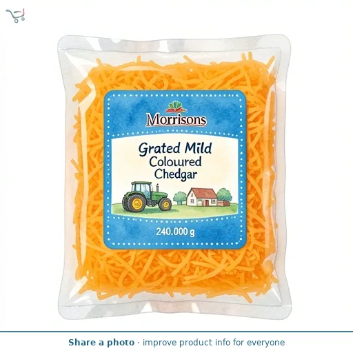 Morrisons Grated Mild Coloured Cheddar 240g
