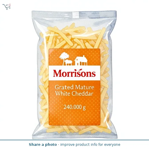 Morrisons Grated Mature White Cheddar 240g