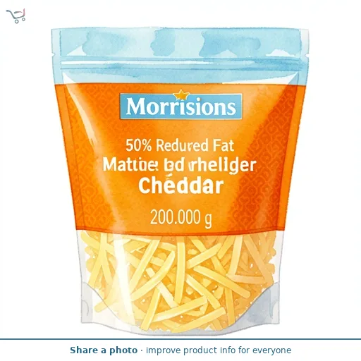 Morrisons 50% Reduced Fat Mature Grated Cheddar 200g