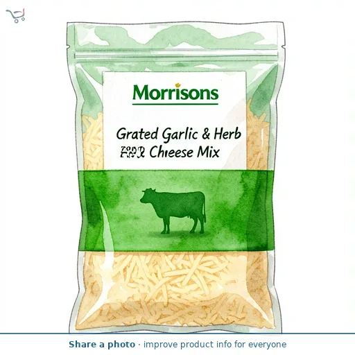 Morrisons British Grated Garlic & Herb Cheese Mix 200g