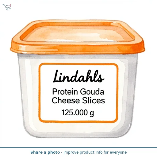 Lindahls Protein Gouda Cheese Slices 125g