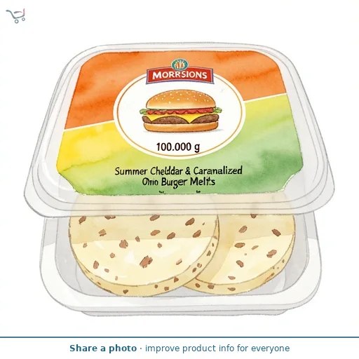 Morrisons Summer Cheddar & Caramelised Onion Burger Melts 