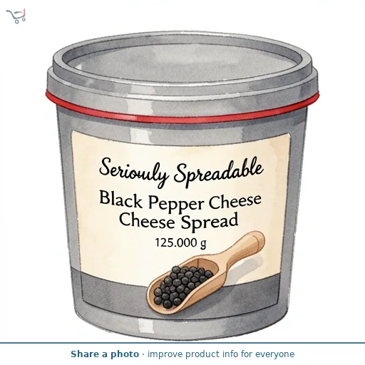 Seriously Spreadable Black Pepper Cheese Spread 125g