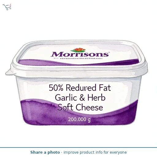 Morrisons 50% Reduced Fat Garlic & Herb Soft Cheese 200g