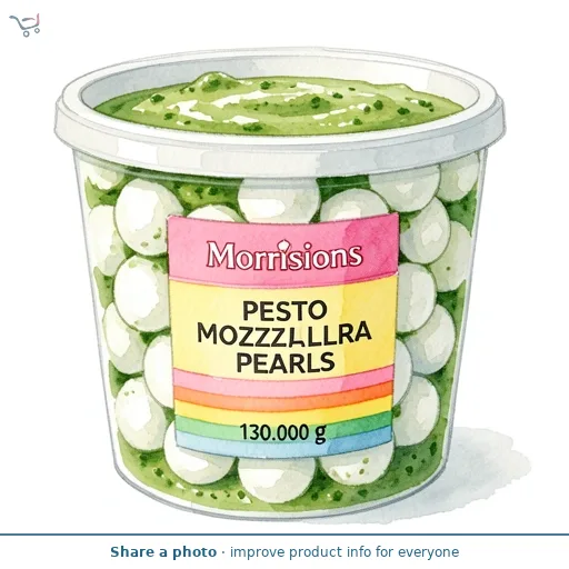 Morrisons Pesto Mozzarella Pearls 130g