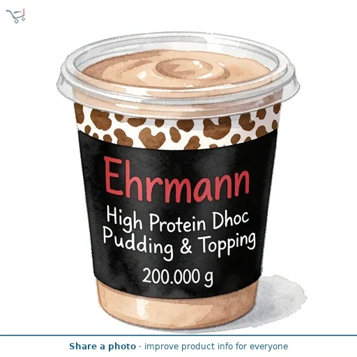 Ehrmann High Protein Double Choc Pudding & Topping 200g