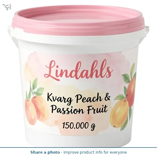 Lindahls Kvarg Peach & Passion Fruit 150g