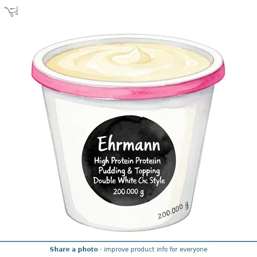Ehrmann High Protein Pudding & Topping Double White Choc Style 200g