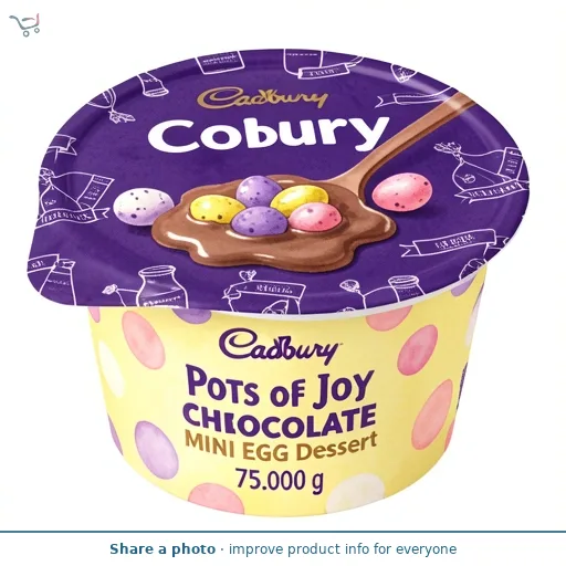 Cadbury Pots of Joy Dairy Milk with Crunchie  75gDessert   75g
