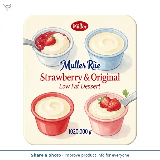Muller Rice Strawberry & Original Low Fat Dessert