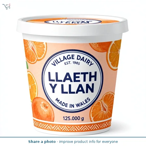 Village Dairy Llaeth Y Llan Mandarin Yogurt  