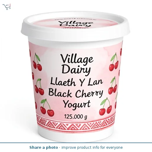 Village Dairy Llaeth Y Lan Black Cherry Yogurt