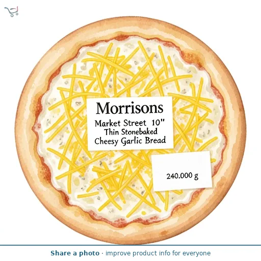 Market Street 10" Thin Stonebaked Cheesy Garlic Bread