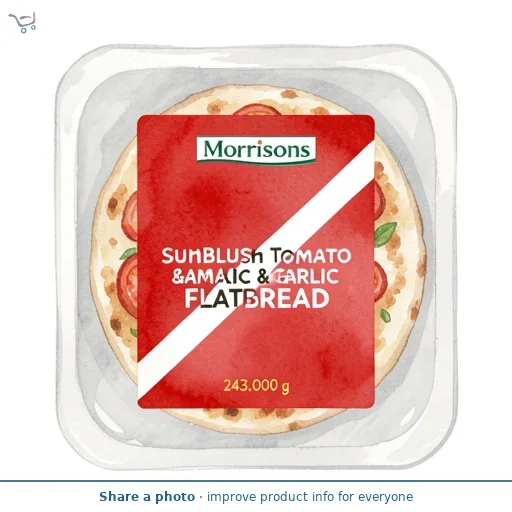 Morrisons Sunblush Tomato & Garlic Flatbread 243g