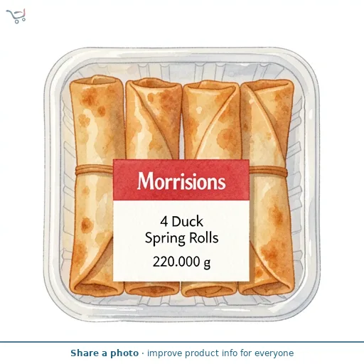 Morrisons 4 Duck Spring Rolls 
