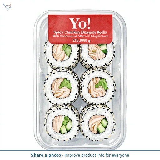 Yo! Spicy Chicken Dragon Rolls With Gochujang Mayo & Kabayaki Sauce   215g