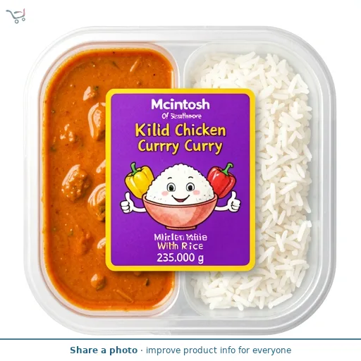 McIntosh Of Strathmore Kids Mild Chicken Curry With Rice 