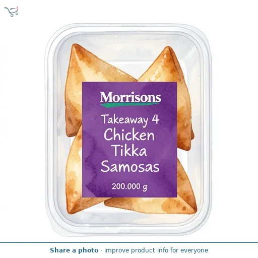Morrisons Takeaway 4 Chicken Tikka Samosas 