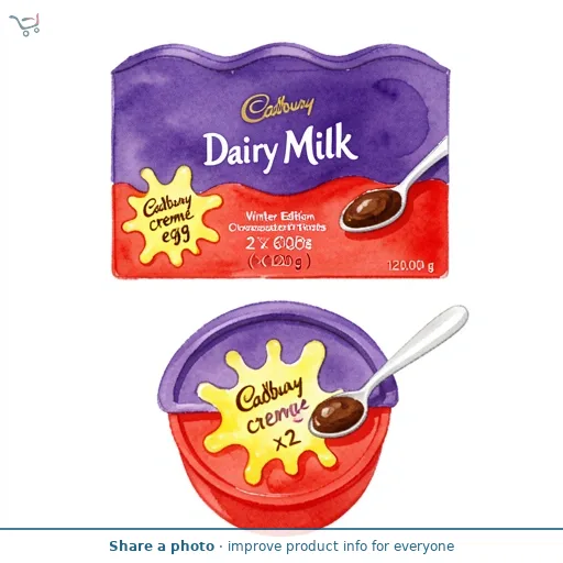 Cadbury Dairy Milk Winter Edition Chocolate Dessert Pots 2 x 60g (120g)