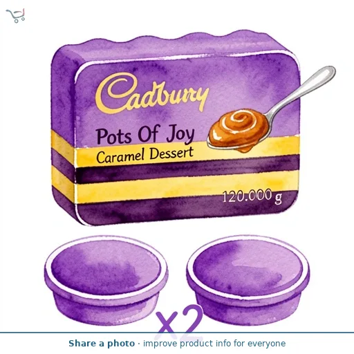 Cadbury Pots Of Joy Caramel Dessert 2x60g