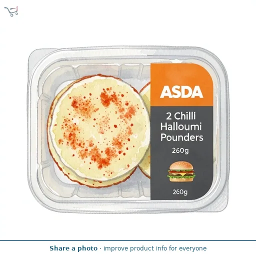 ASDA 2 Chilli Halloumi Quarter Pounders 260g