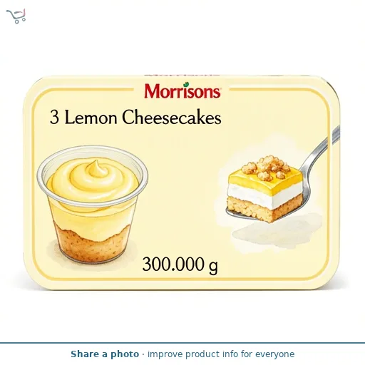 Morrisons 3 Lemon Cheesecakes