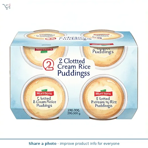 Morrisons 2 Clotted Cream Rice Puddings