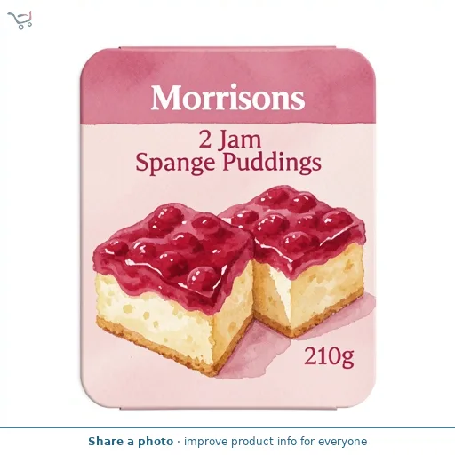 Morrisons 2 Jam Sponge Puddings 210g