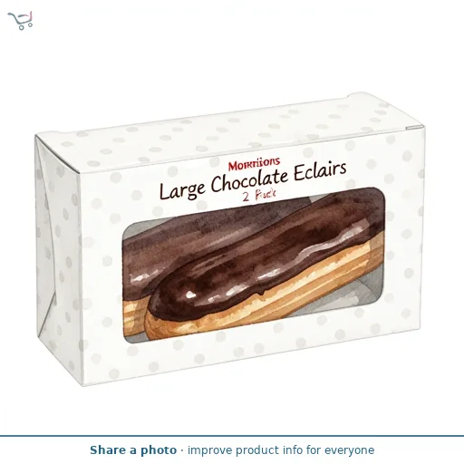 Morrisons Large Chocolate Eclairs 2 Pack