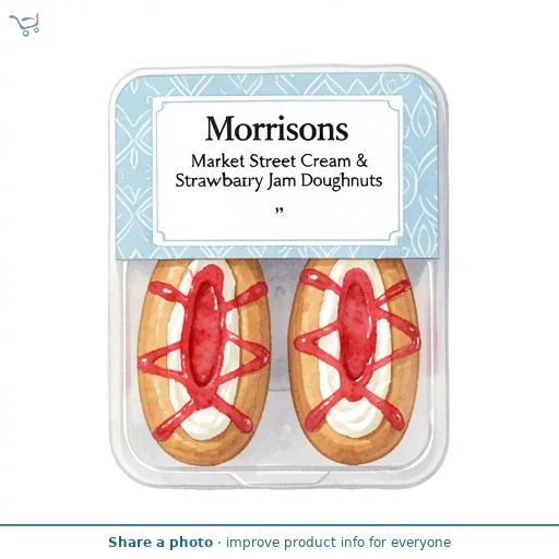 Market Street Cream & Strawberry Jam Doughnuts