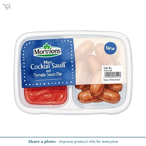 Morrisons Mini Cocktail Sausages And Tomato Sauce Dip 80g