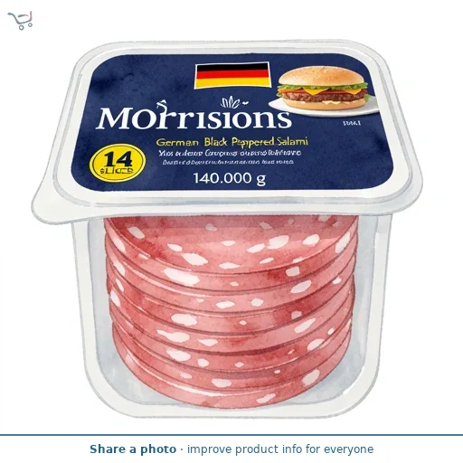Morrisons German Black Peppered Salami 