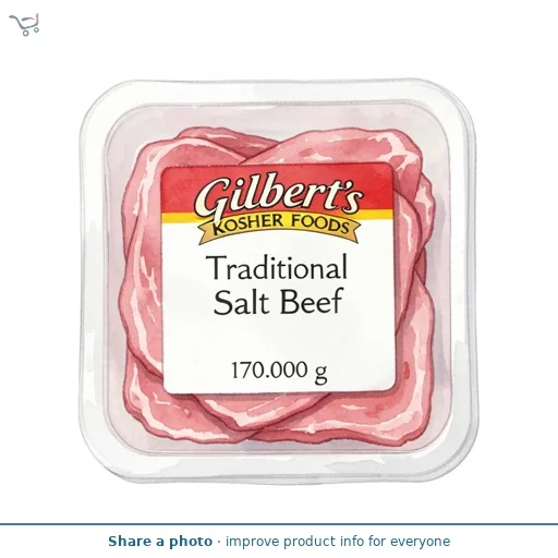 Gilbert's Kosher Foods Traditional Salt Beef 170g