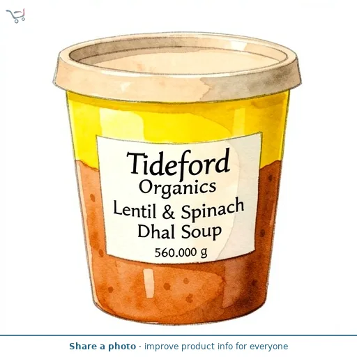 Tideford Organics Lentil & Spinach Dhal Soup 560g