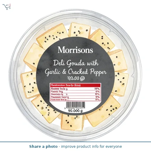Morrisons Deli Gouda with Garlic & Cracked Black Pepper   90g
