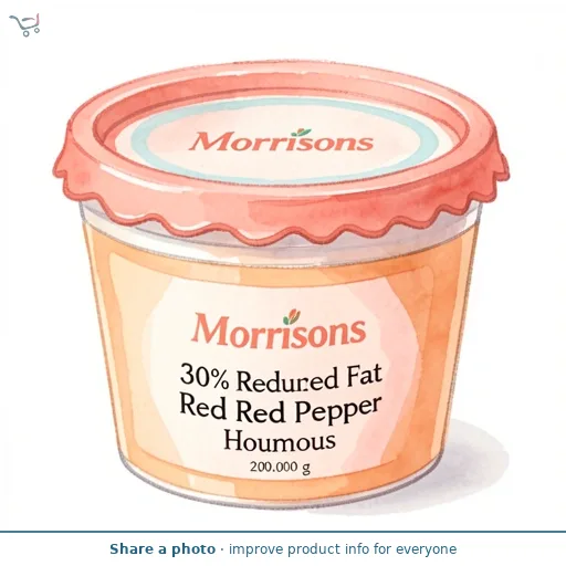 Morrisons 30% Reduced Fat Red Pepper Houmous 200g