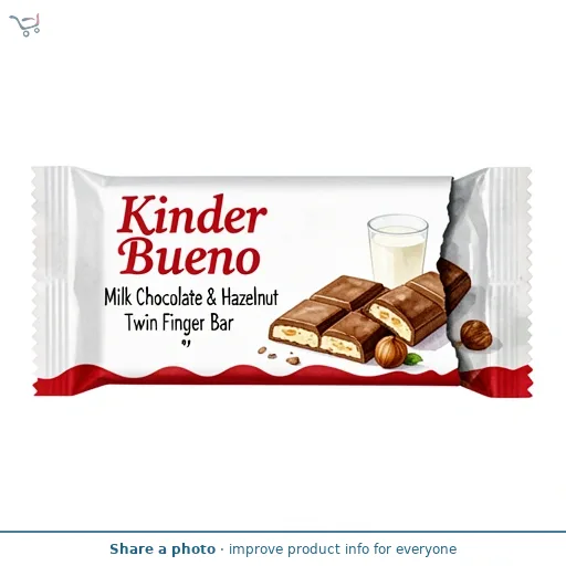 Kinder Bueno Milk Chocolate & Hazelnut Twin Finger Bar