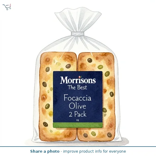 Morrisons The Best Focaccia Olive 2 Pack