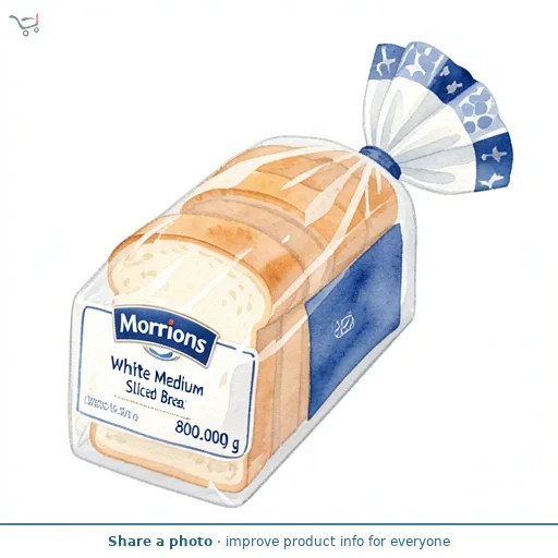 Morrisons White Medium Sliced Bread 800g