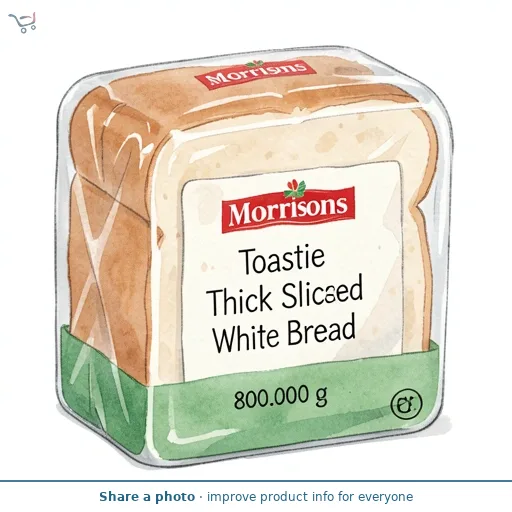Morrisons Toastie Thick Sliced White Bread 800g