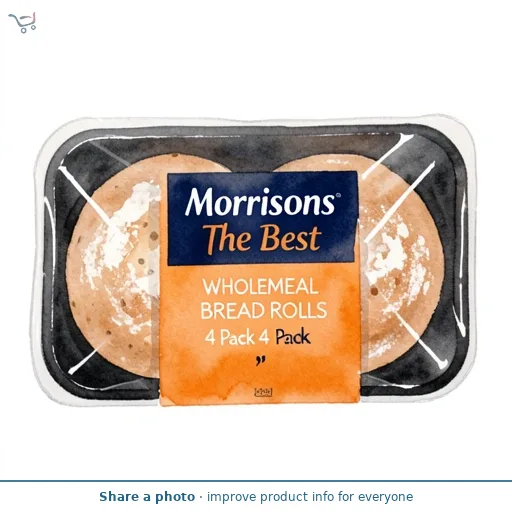 Morrisons The Best Wholemeal Bread Rolls 4 Pack