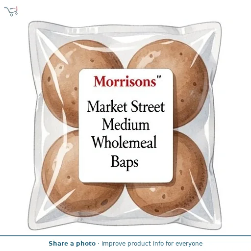 Market Street Medium Wholemeal Baps 