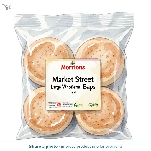 Market Street Large Wholemeal Baps 