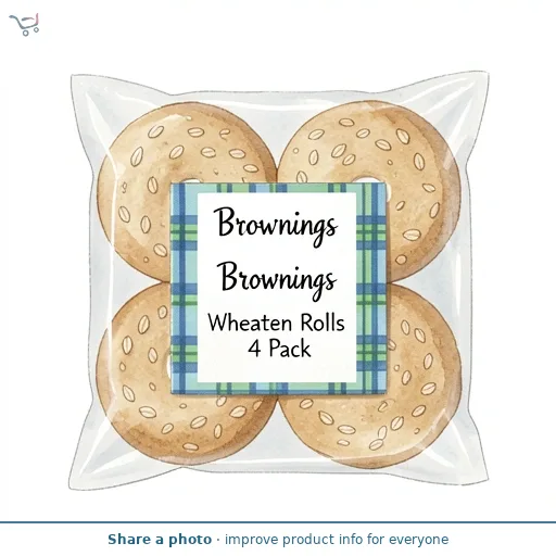 Brownings Wheaten Rolls 4 Pack