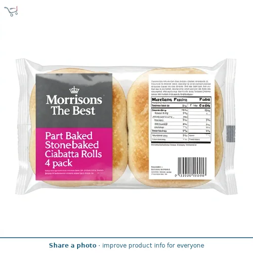 Morrisons The Best Part Baked Stonebaked Ciabatta Rolls   4 pack