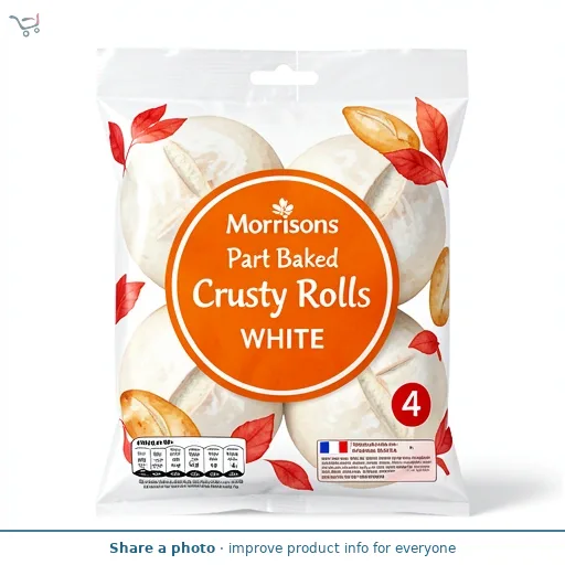 Morrisons Bake at Home Crusty White Rolls