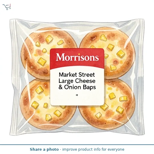 Market Street Large Cheese & Onion Baps 